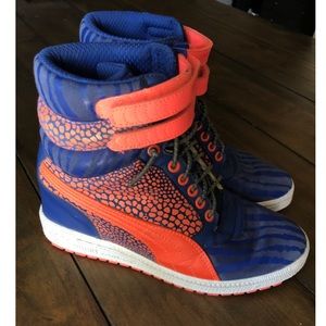 Puma Contact High Tops Zebra Print